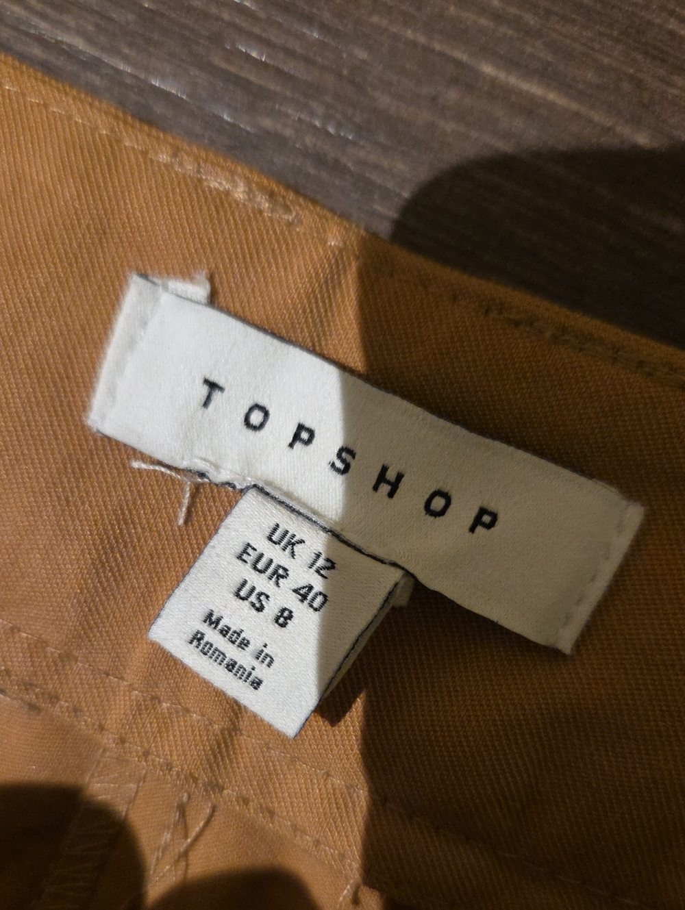 ❤️ TOPSHOP HIGH RISE WIDE LEG PANTS / TROUSERS, CAMEL, 8 (29) - Picture 5 of 8
